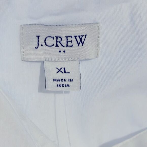 J Crew Factory NWT Sleeveless Cotton Poplin White Shirt Size XL in Signature Fit - Picture 6 of 12